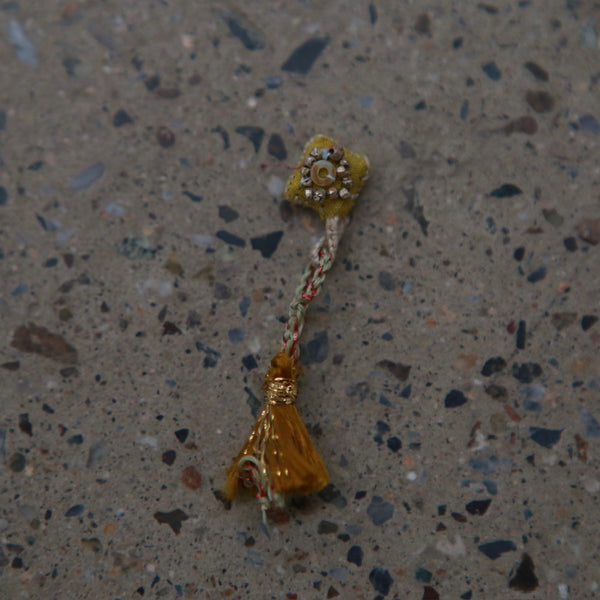 Antomoon Silk and Glass Bead Embroidery Pendant/Mini Charm ATM-Antomoon-12-3-Vintage Glass Beads (Antomoon-10-1)